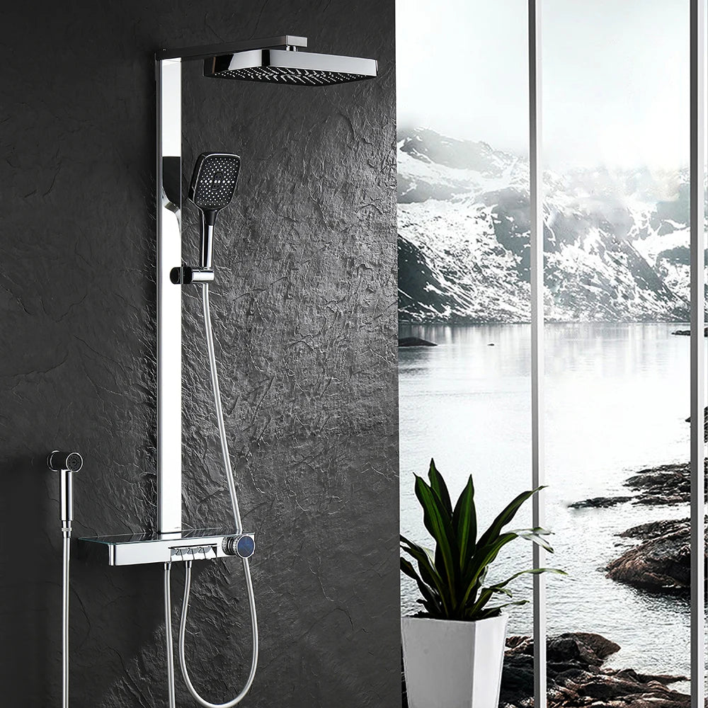 Chrome Piano Digital Bathroom Shower Cold Digital Bathroom