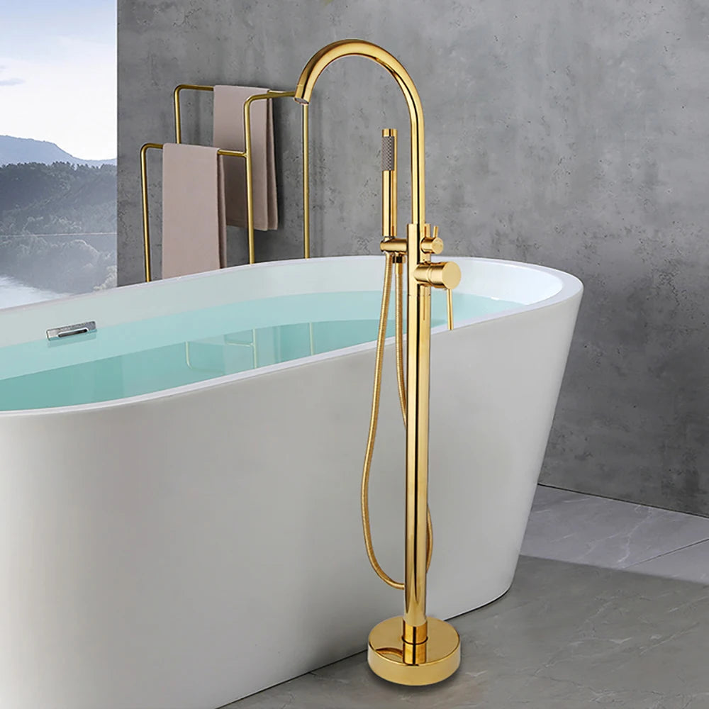 Zappo Standing Tub Shower Faucet Floor Mount Shower