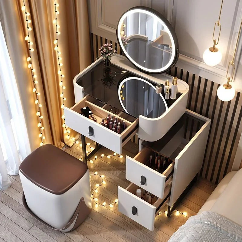 Girls Bedroom Dressing Table Storage Stool Solid Wood
