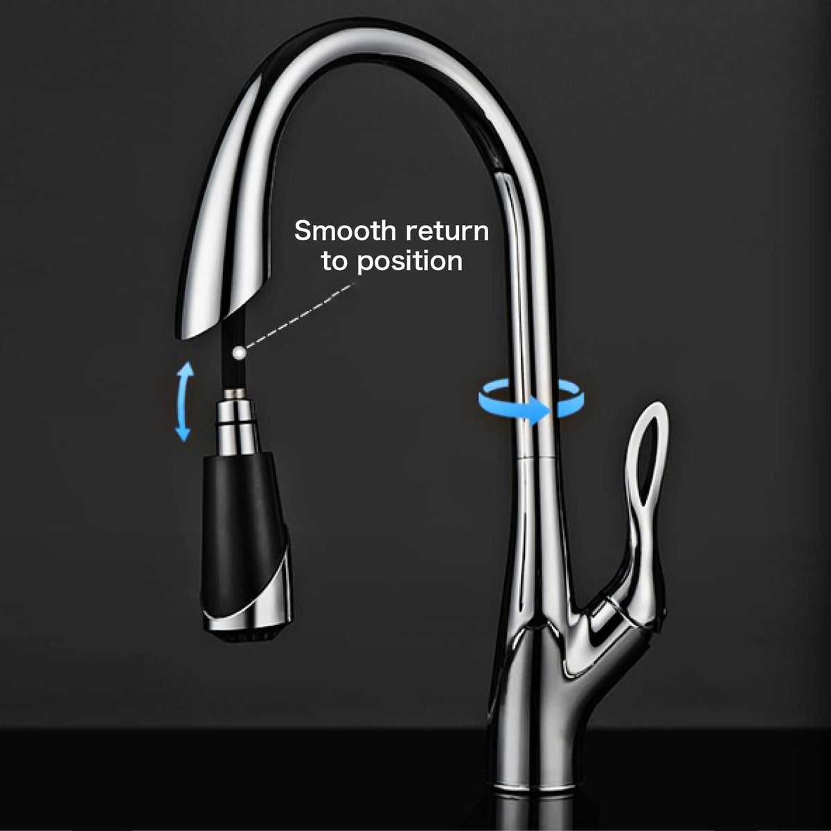 Brushed Gold Brass Faucet Pull Out Sprayer Ceramic