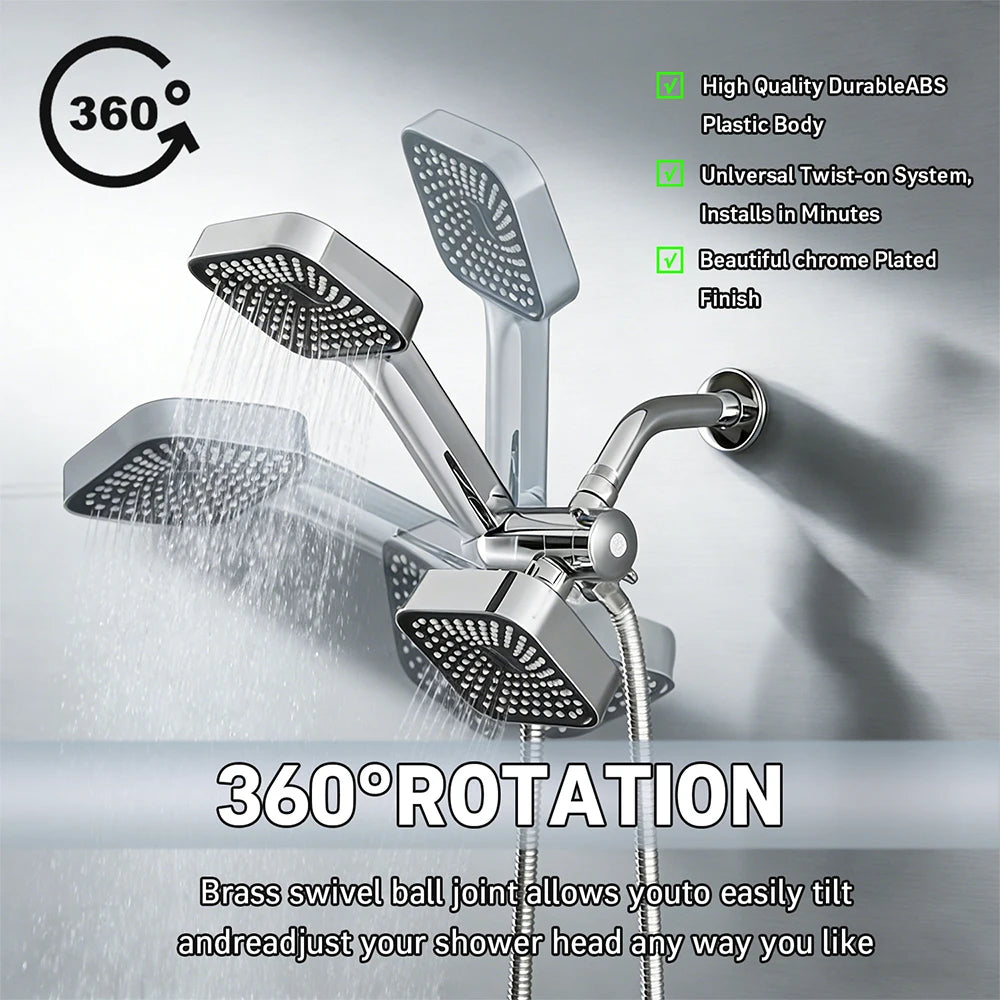 High-Flow Large Nozzle Handheld Shower Head Two-In-One Shower