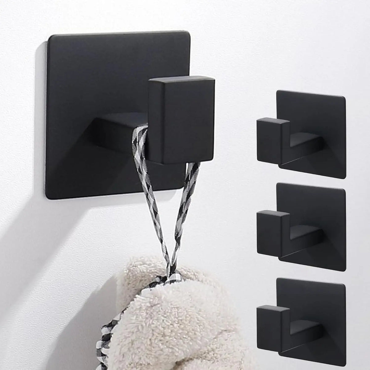 1-4pcs Strong Adhesive Wall Hook Sticker Hanging Coat