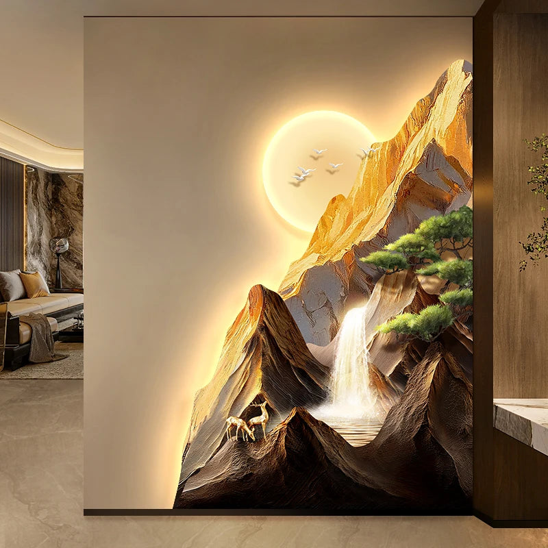 Backed By Jinshan Luxury Vanity Wall Lamp Painting