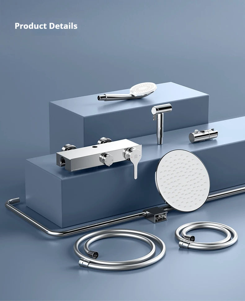 Diiib Large Panel Rain Shower Stainless Steel Combination