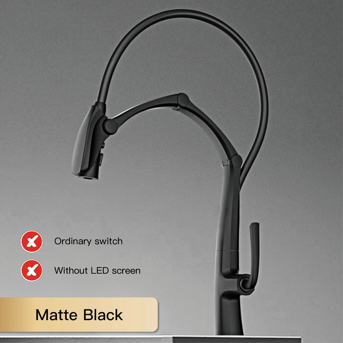 Luxury Brass Gun Gray Faucet Digital Display Intelligent