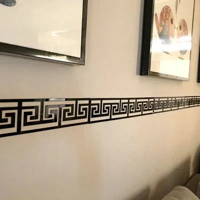 10x10cm Building Border Acrylic Wall Mirror Sticker Wall