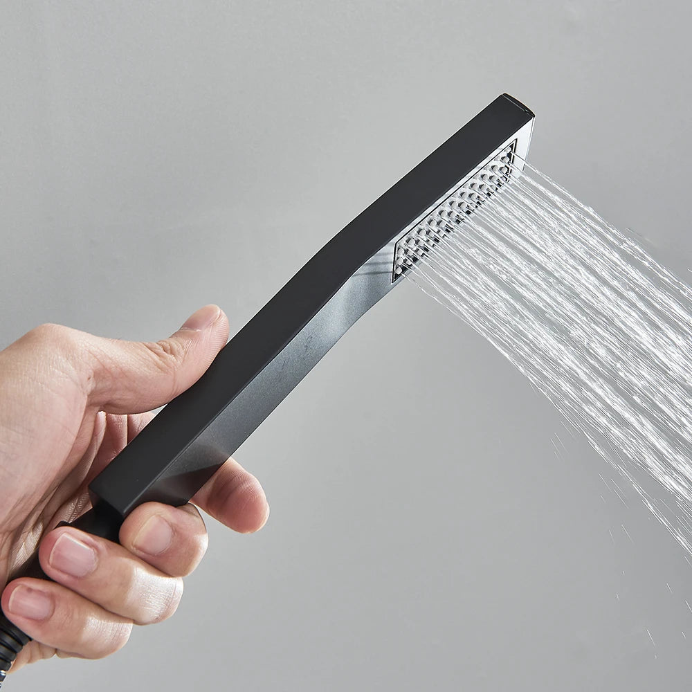 Luxury Thermostatic Shower Systems Big Rainfall Shower Concealed