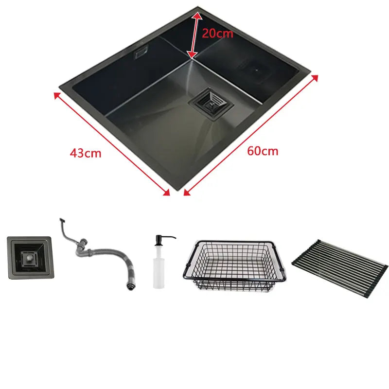 Nano Black Sink Above Counter Or Undermount Sinks