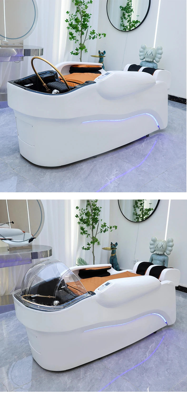 Barbershop Salon Furniture Ceramic Wash Basin Head Spa