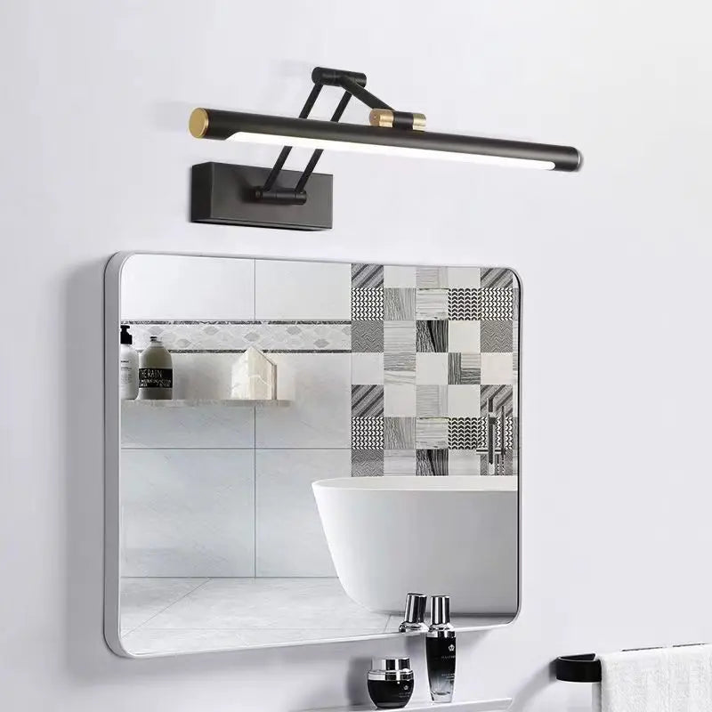Led Bathroom Vanity Light Adjustable Swing Arm Mirror