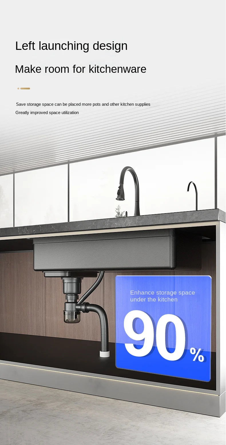 304 Stainless Steel Sink Black Large Slot Wash