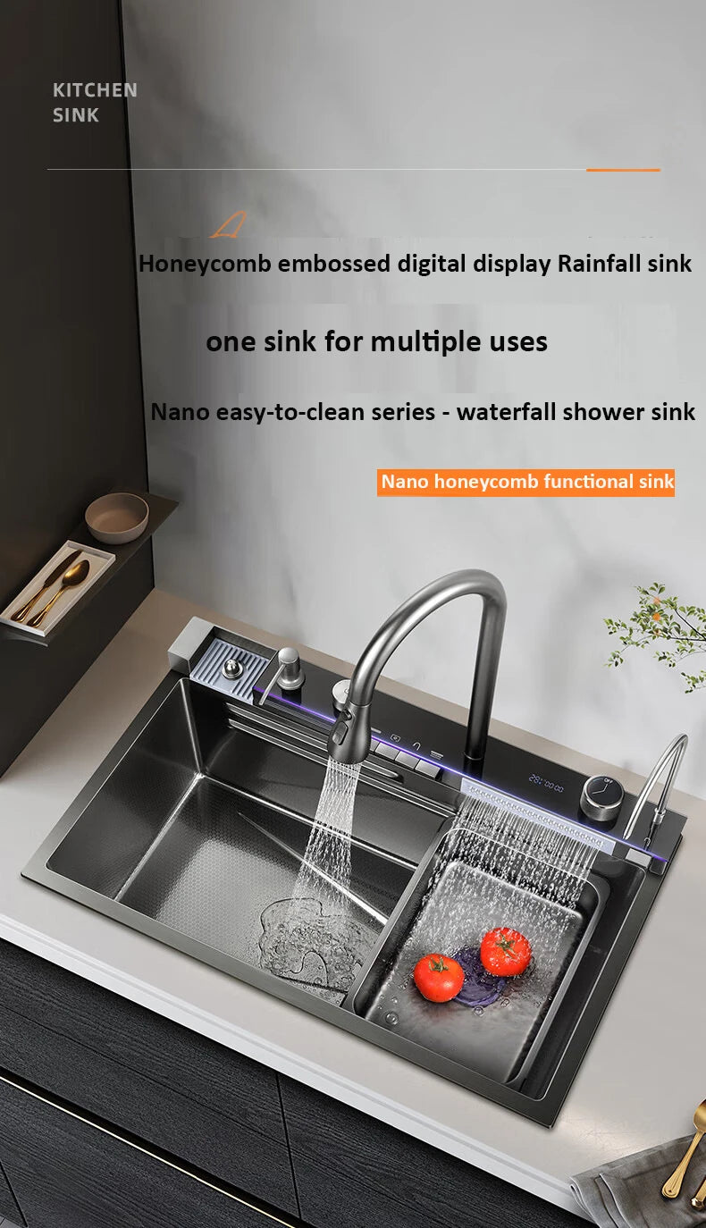 Multifonction Sink Whale Waterfall Faucet 50l Large Capacity