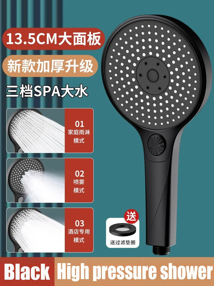 135mm Big Panel Supercharge Waterfall Shower Head Modes