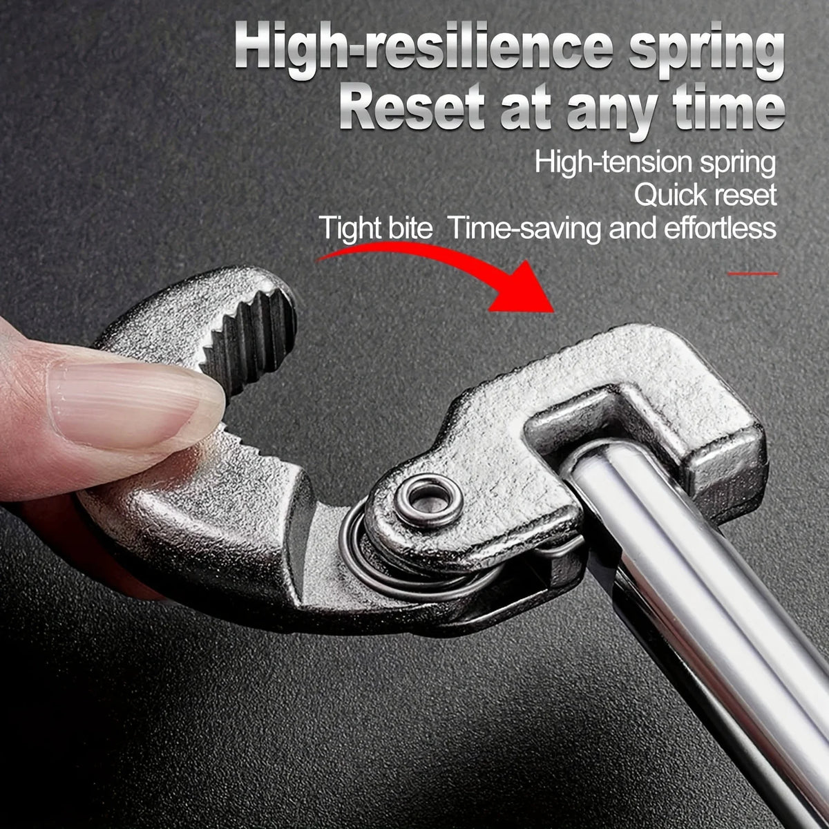 Adjustable Basin Wrench Tight Spaces Carbon Steel Ratcheting