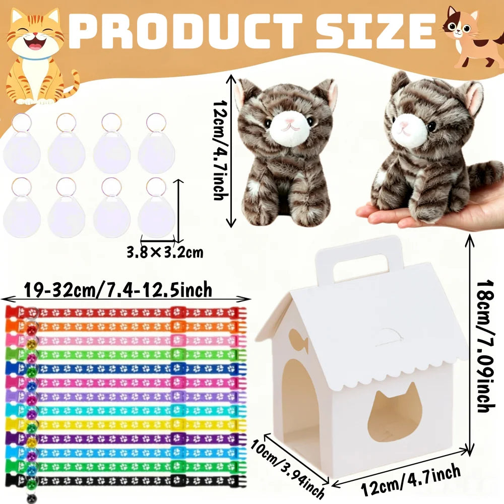8-32set Adopt Kitten Party Favors Cat Stuffed Animals