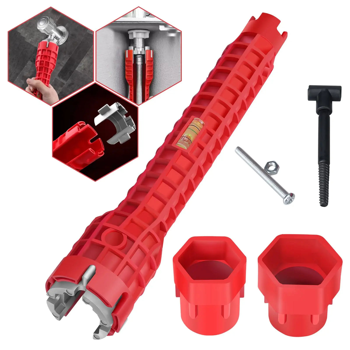 14/8 In Wrench Sink Faucet Sanitary Repair Double-Head
