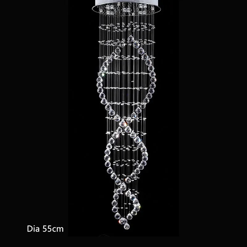 Modern Led Chandelier Fixture Luxury Hanging Lamp Staircase