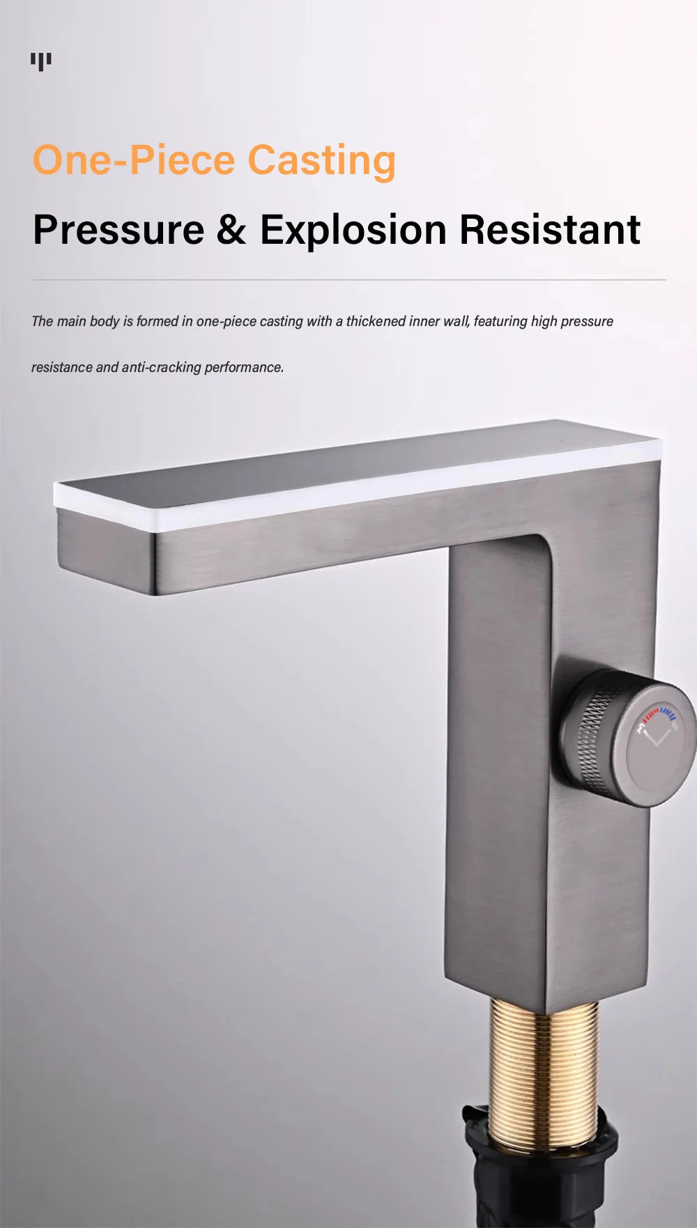 Modern Bathroom Faucet Led Temperature Display Smart Bathroom