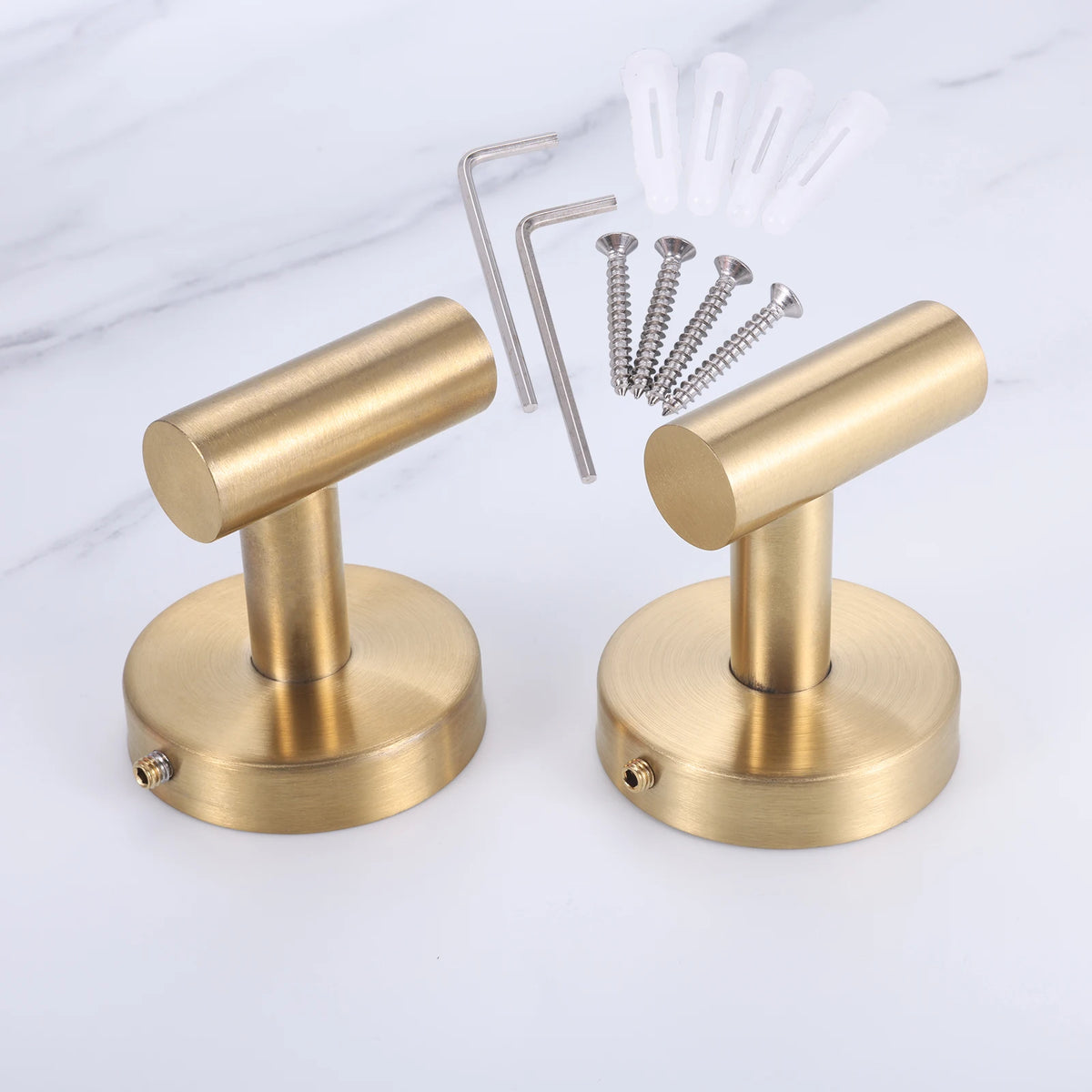 2pcs Bathroom Towel Hook Screw In Coat Robe