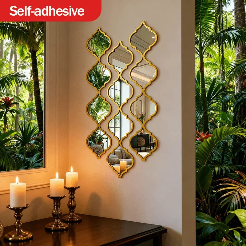12/6pcs Large Moroccan Mirror - Wall-Mounted Living Room