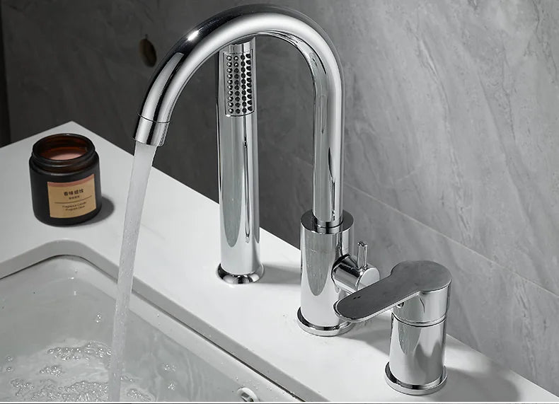 Bathroom Bathtub Shower Faucet Swivel Tub Spout Handhold