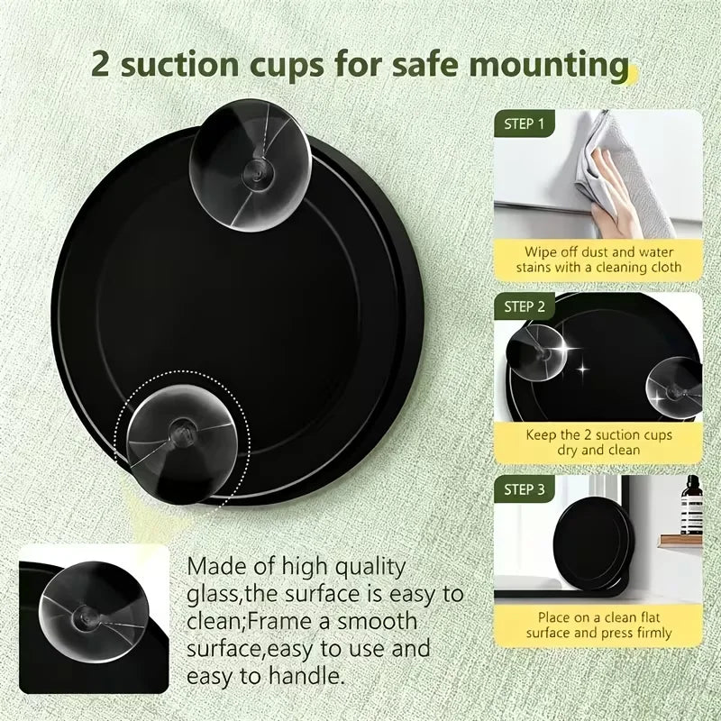 90x Magnifying Makeup Mirror Dual Suction Cups Tweezers