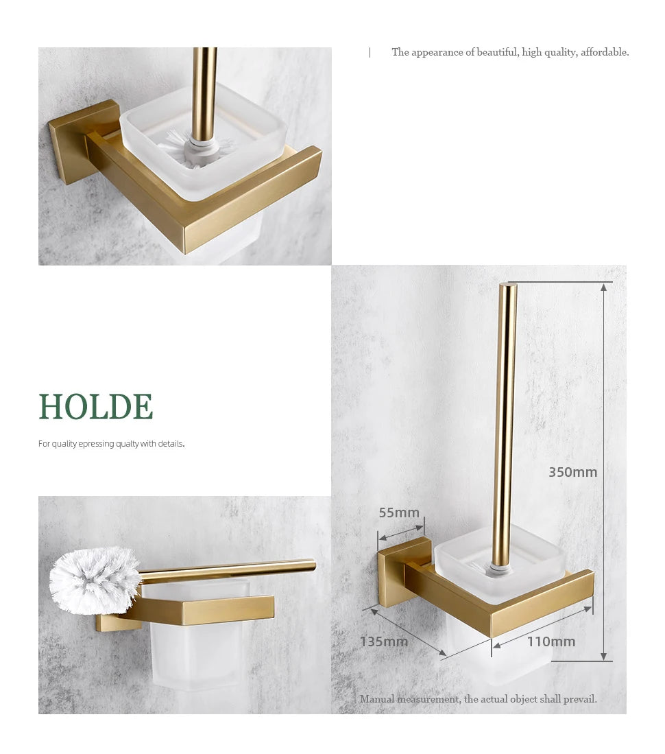 Matte Gold Towel Rack 304 Stainless Steel Towel