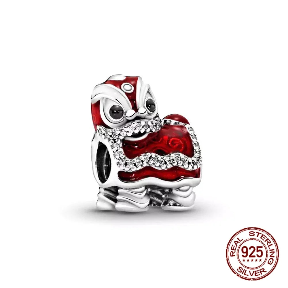 925 Sterling Silver Red Medicine Cabinet Pendant Charms