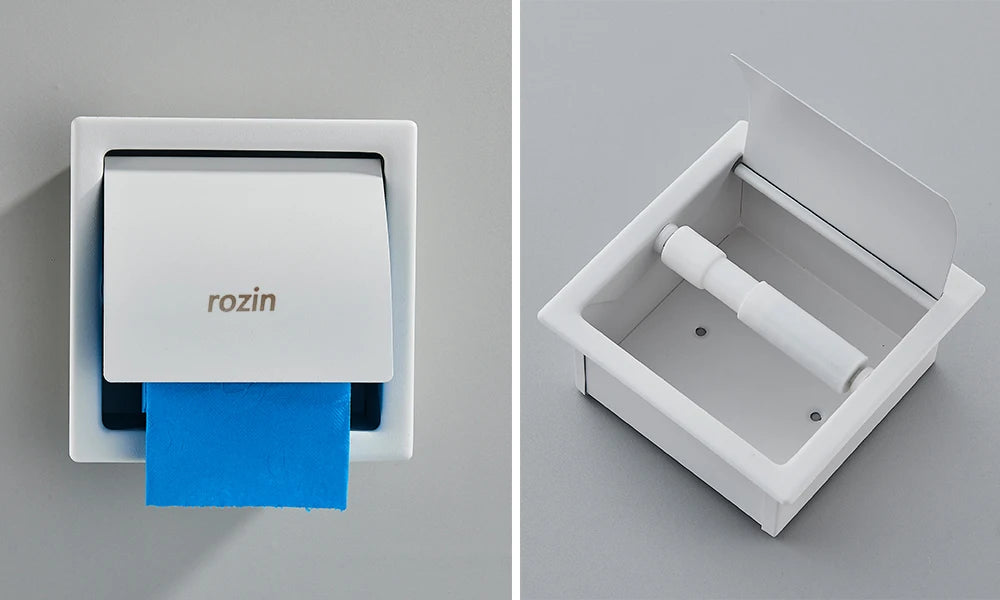 Rozin Waterproof Toilet Paper Holder Stainless Steel Wall
