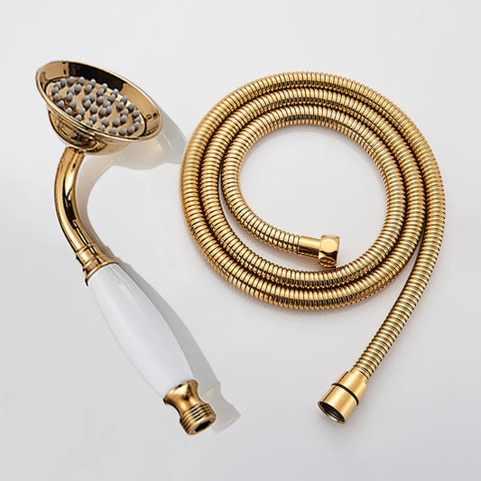 Luxury Gold Color Brass Ceramics Telephone Hand Held