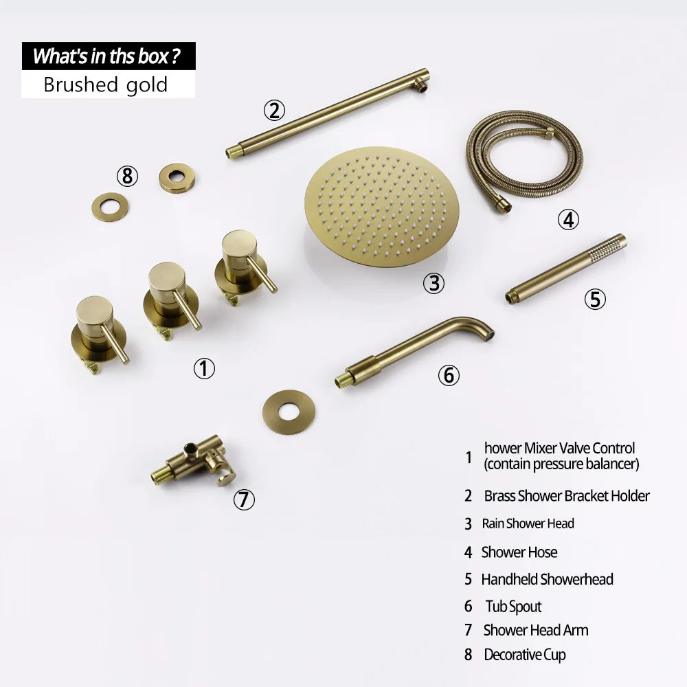 Bathroom Shower Faucet Bathroom Mixer Tap Bathtub Brass