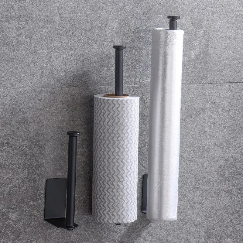 Adhesive Toilet Paper Holder Wall Mount Bathroom Silver