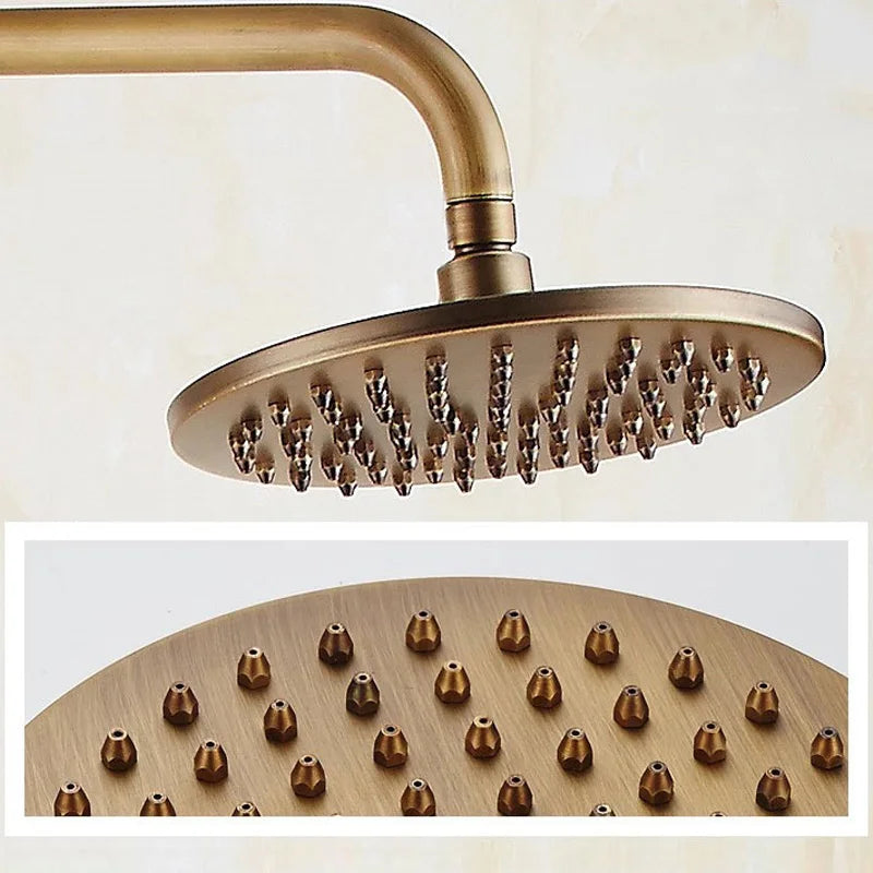 Brass Bathroom Faucet Shower Type Head Antique Brass