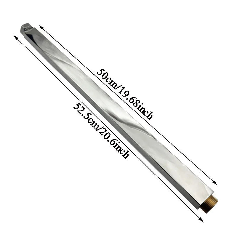 20/30/40/50cm Square Extension Tube G3/4 Bathroom Shower Faucet