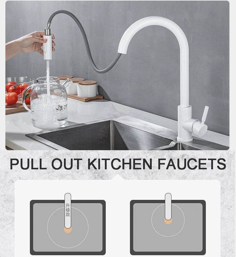 Smart Touch Sensor Sink Faucet Brushed Nickel Pull