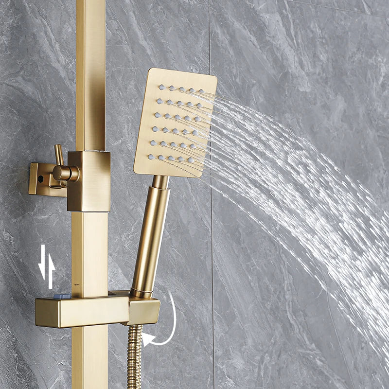 Cold Bathroom Shower Stainless Steel Bathroom Faucet System