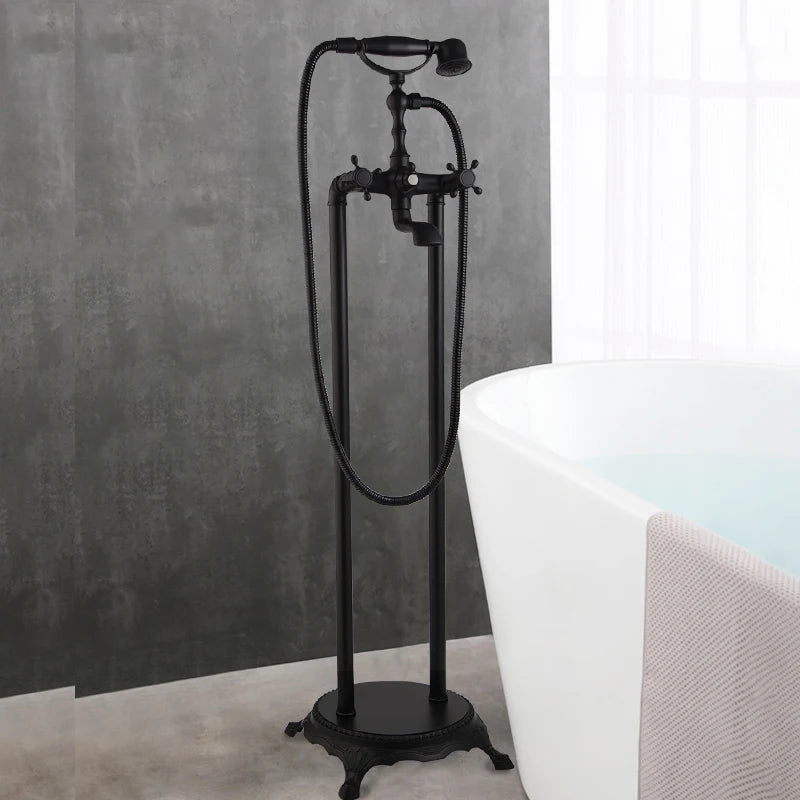 Kemaidi Freestanding Shower Faucet Bathtub Floor Mounted Tub