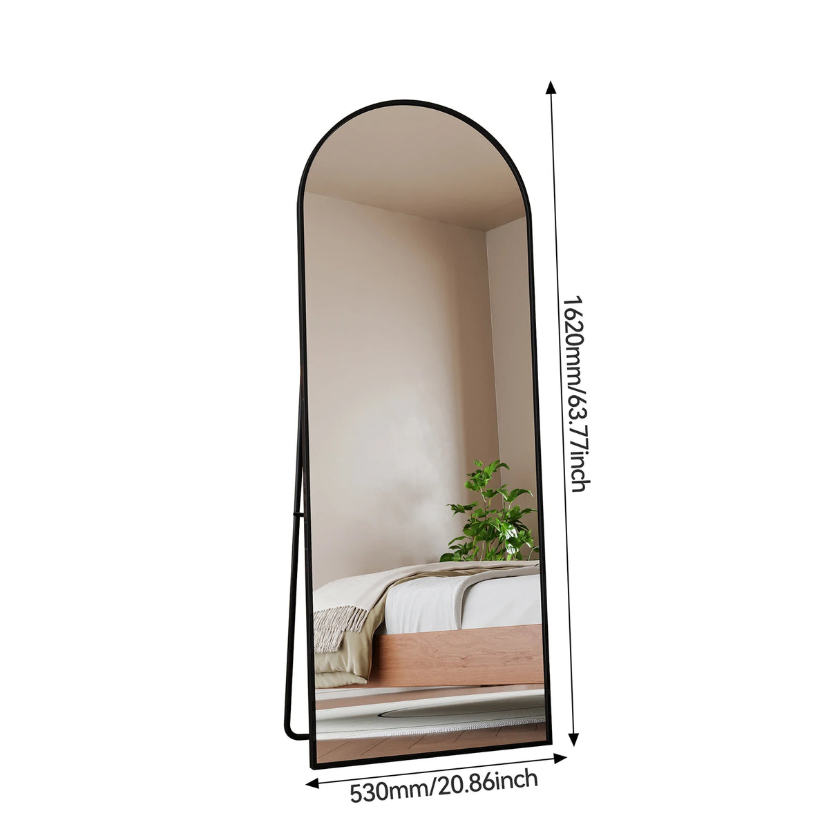 Full Length Mirror Standing Mirror Black Frame Large