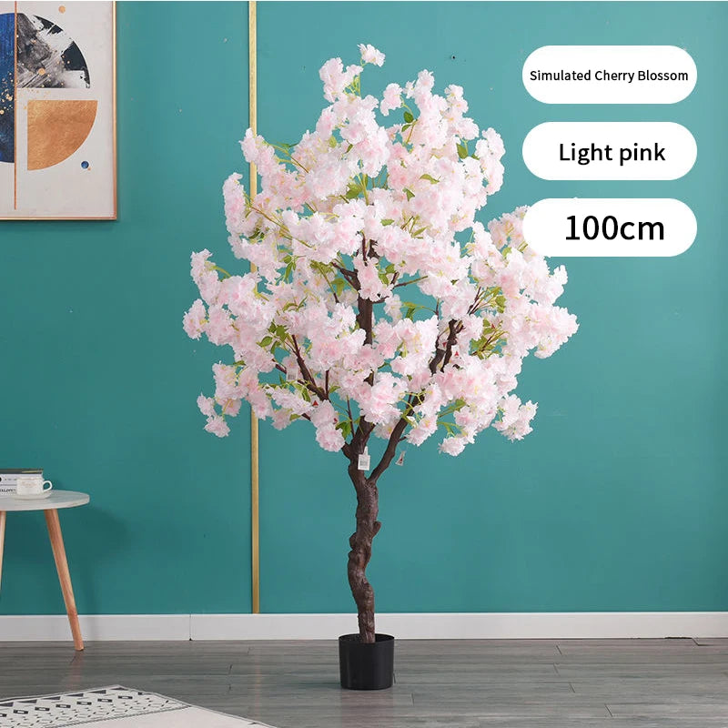 Decoration Artificial Cherry Tree Bonsai Wedding Indoor Living