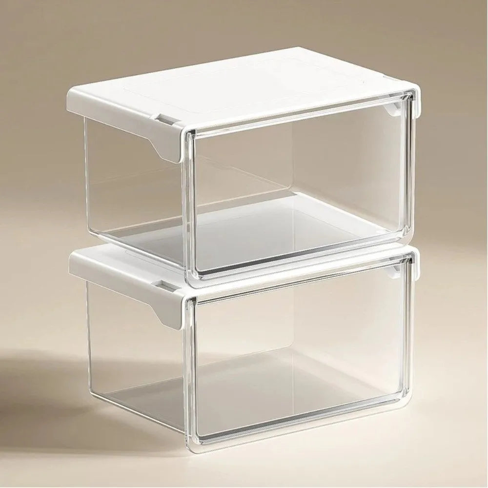 Transparent Pull-Out Storage Drawer No-Punching Installation
