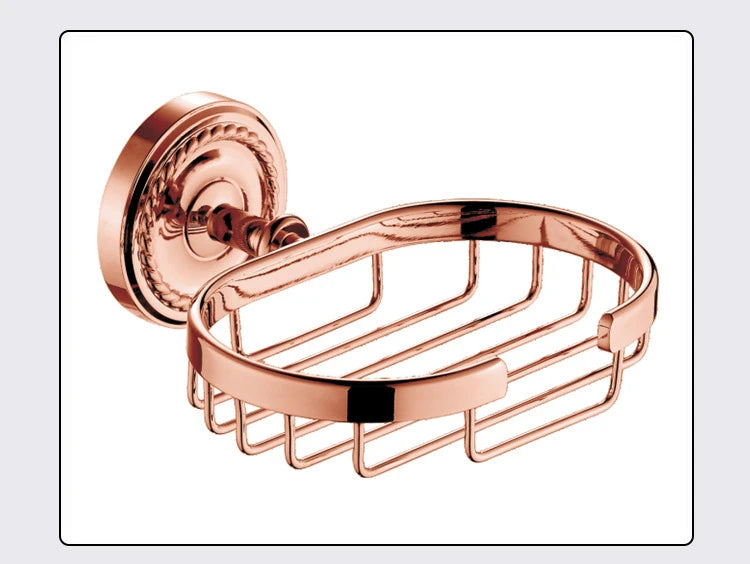 Bathroom Rose Gold Bath Towel Towel Ring Carved