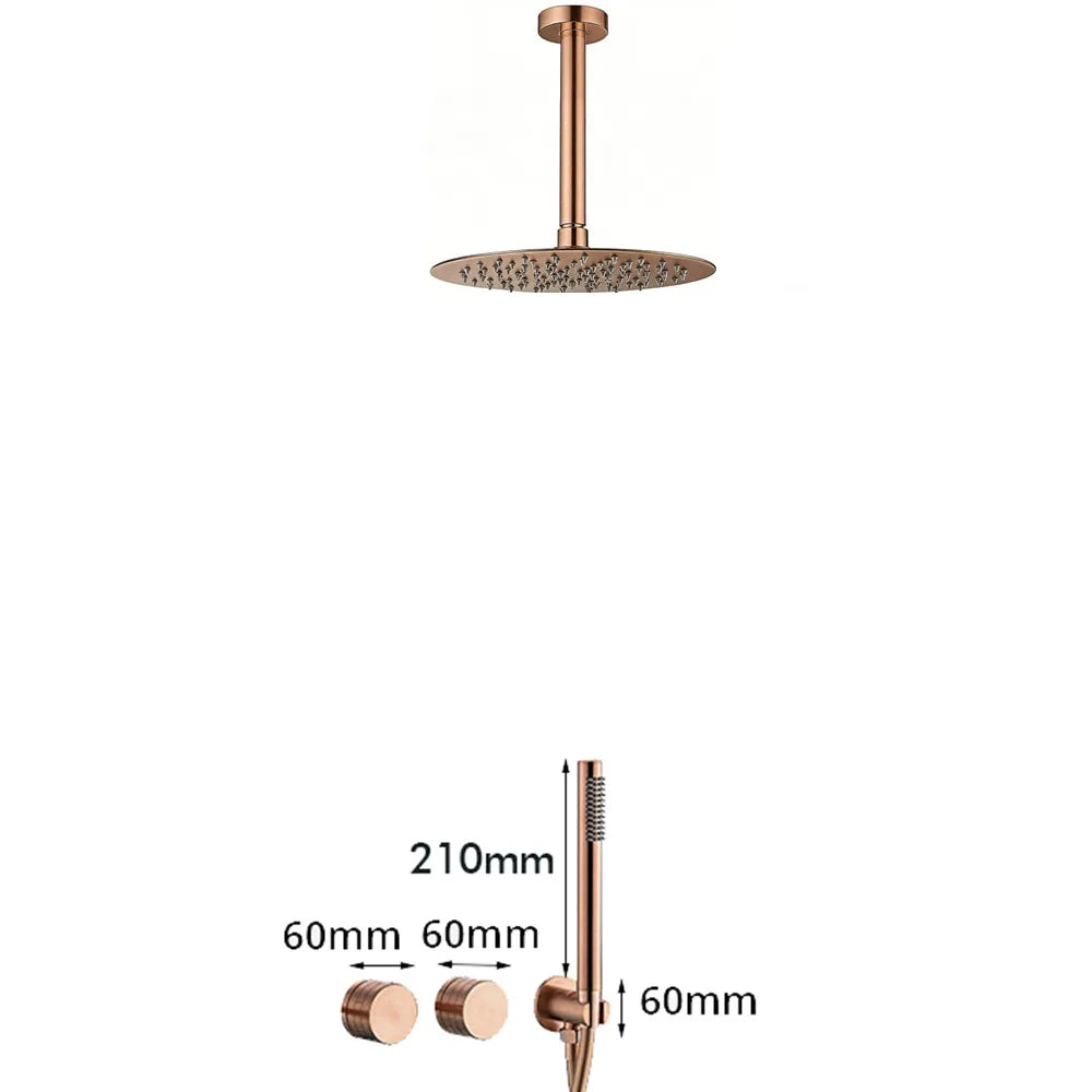 Ceiling Arm Shower Faucet Ways Bathroom Tap Embedded