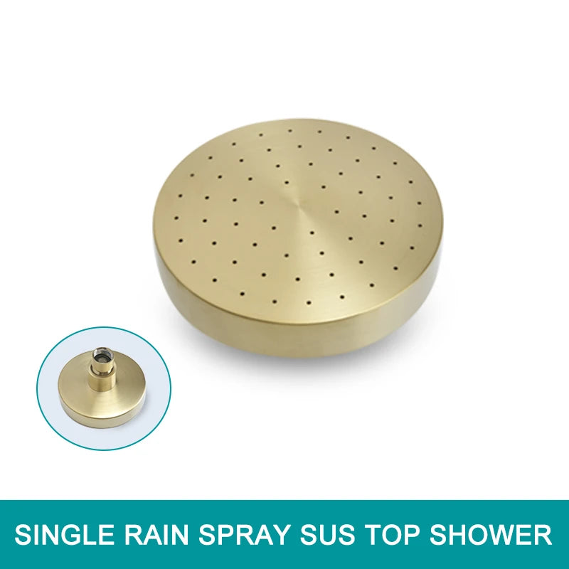 Shower Faucet System Stainless Steel Head Shower Wall