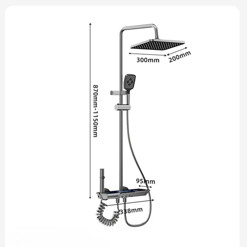 Four Ways Water Outlet Bathroom Shower System Intelligent