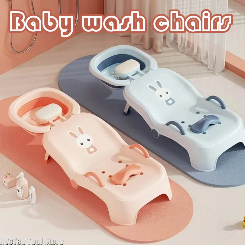 Foldable Children Hair Washing Recliner Baby Shampoo Bed