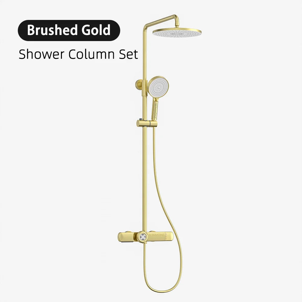 Luxury Solid Brass Smart Thermostatic Showers System Split