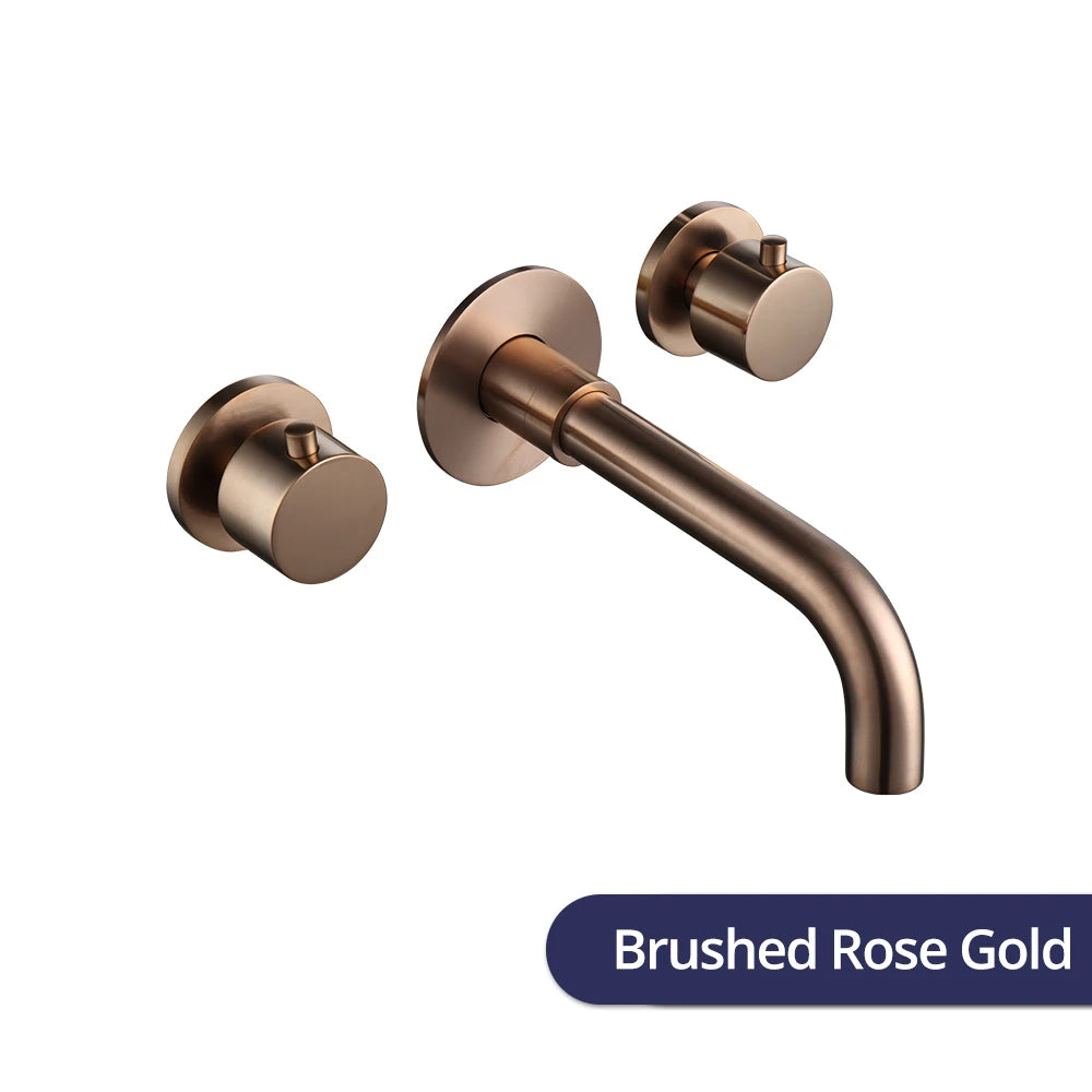 Brushed Rose Gold Basin Faucet 100 Solid Brass