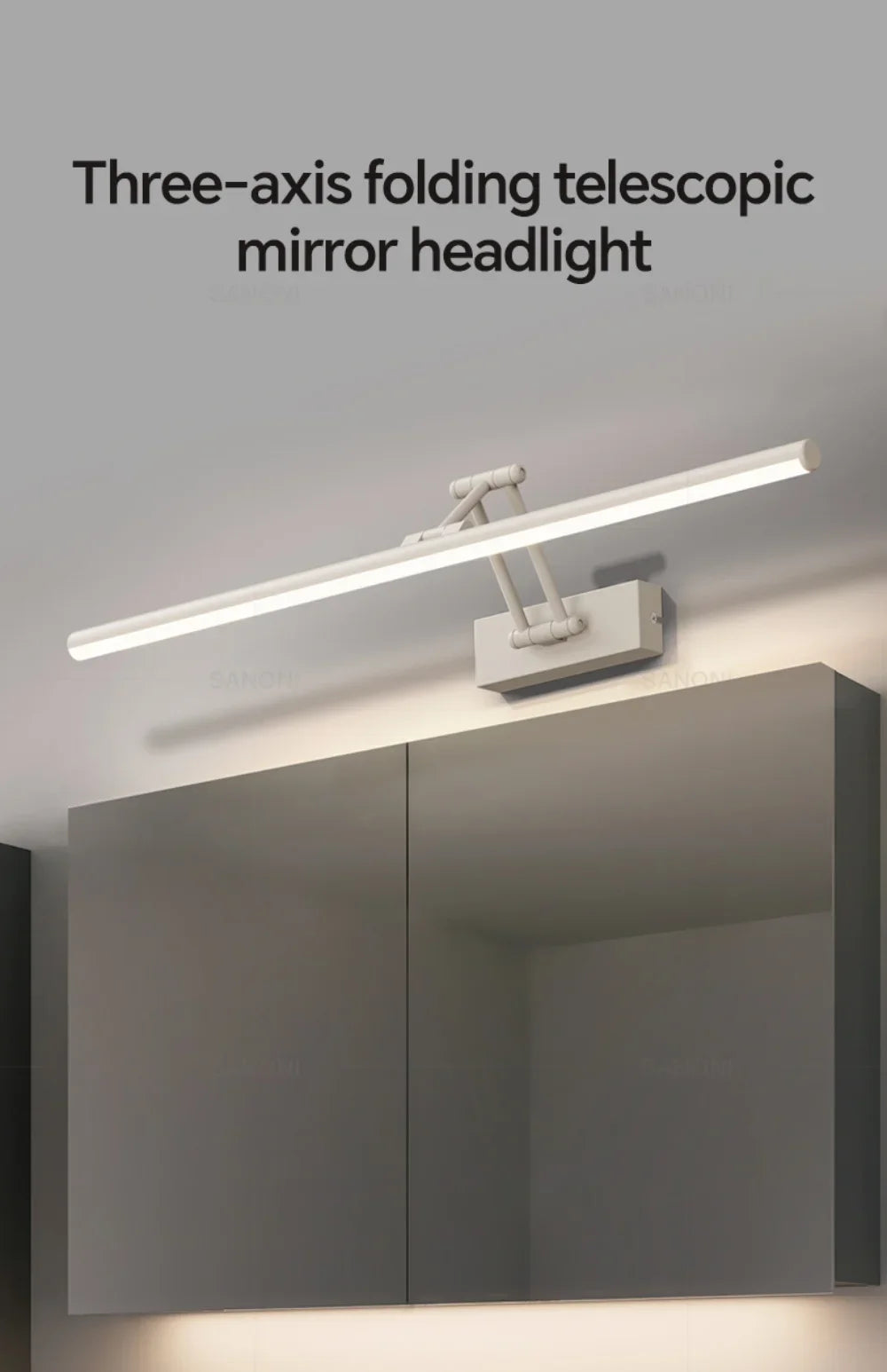 Modern Led Wall Lamp Bathroom Mirror Lamp Retractable