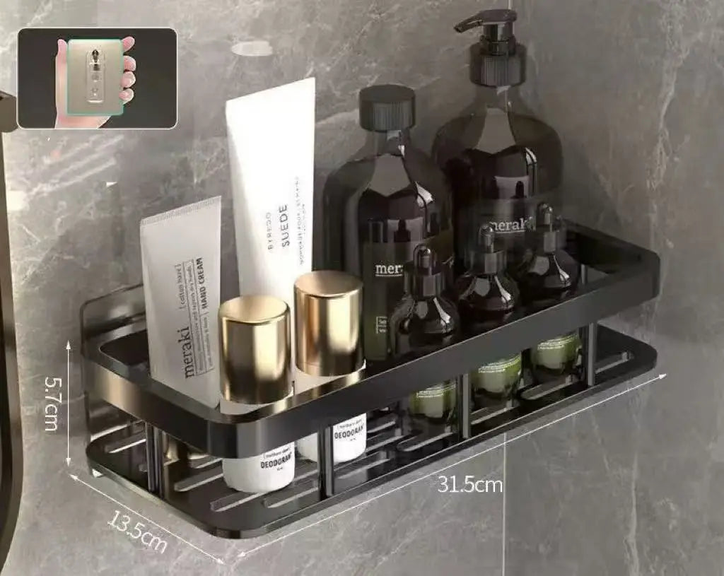2pcs Bathroom Shelf Storage Organizer Abs Shampoo Rack