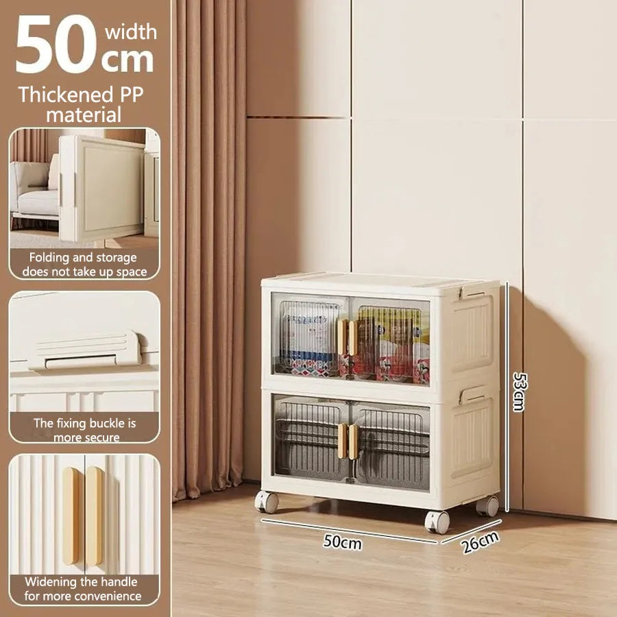 Multi-Functional Folding Storage Cabinet Doors Office Bathroom
